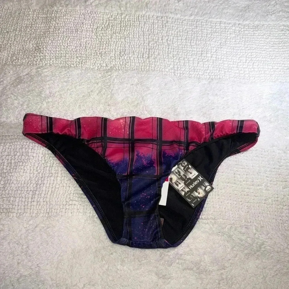 NWT Hurley Women’s summer bikini swim bottoms retro large styleH7872